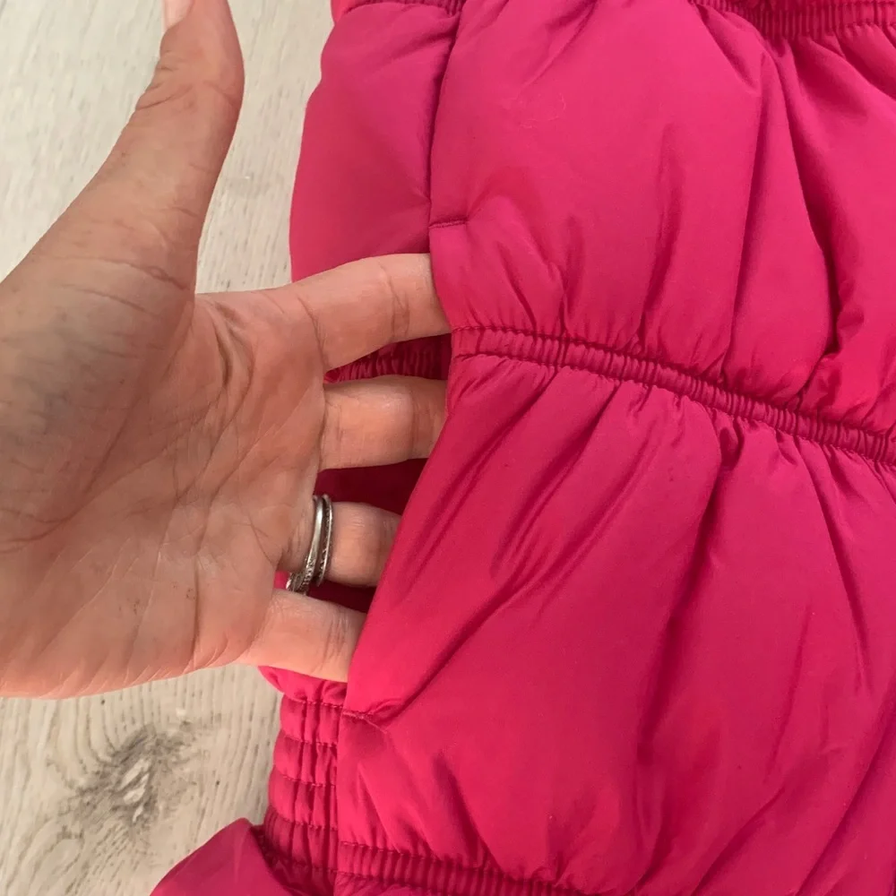 Ralph Lauren Girls Reversible Down Puffer Vest, Pink &‎ Navy sz 16 XL logo fall